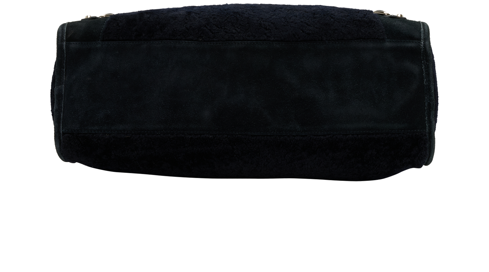 Fur City Bag, &pound;850, Handbags, Black, Shearling/Suede, Top view